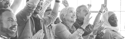 people cheering